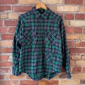 Battenwear Camp Shirt Green Plaid